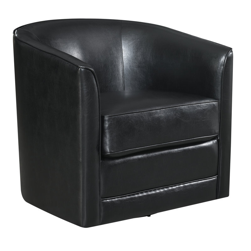 Andover Mills™ Euben Vegan Leather Swivel Barrel Chair & Reviews Wayfair